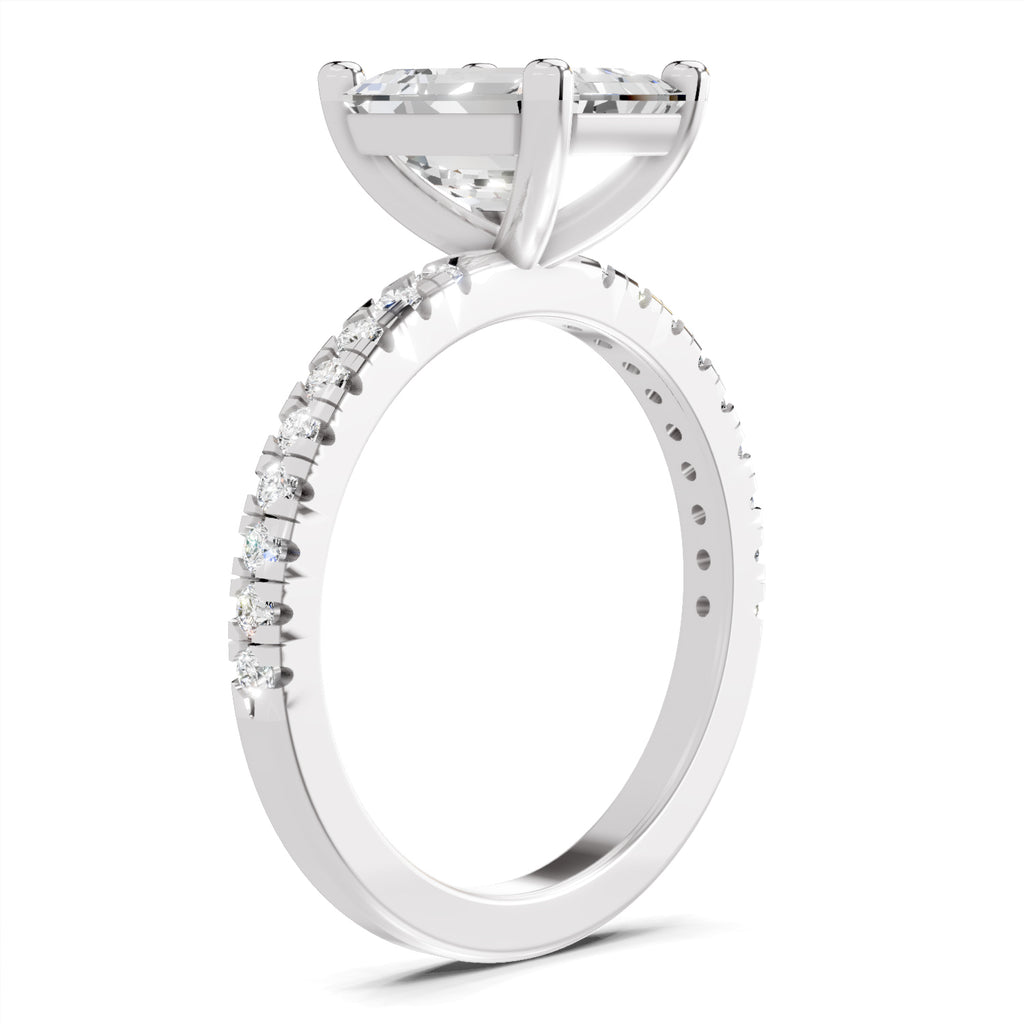 2.25 Carat Emerald Cut Diamond Engagement Ring