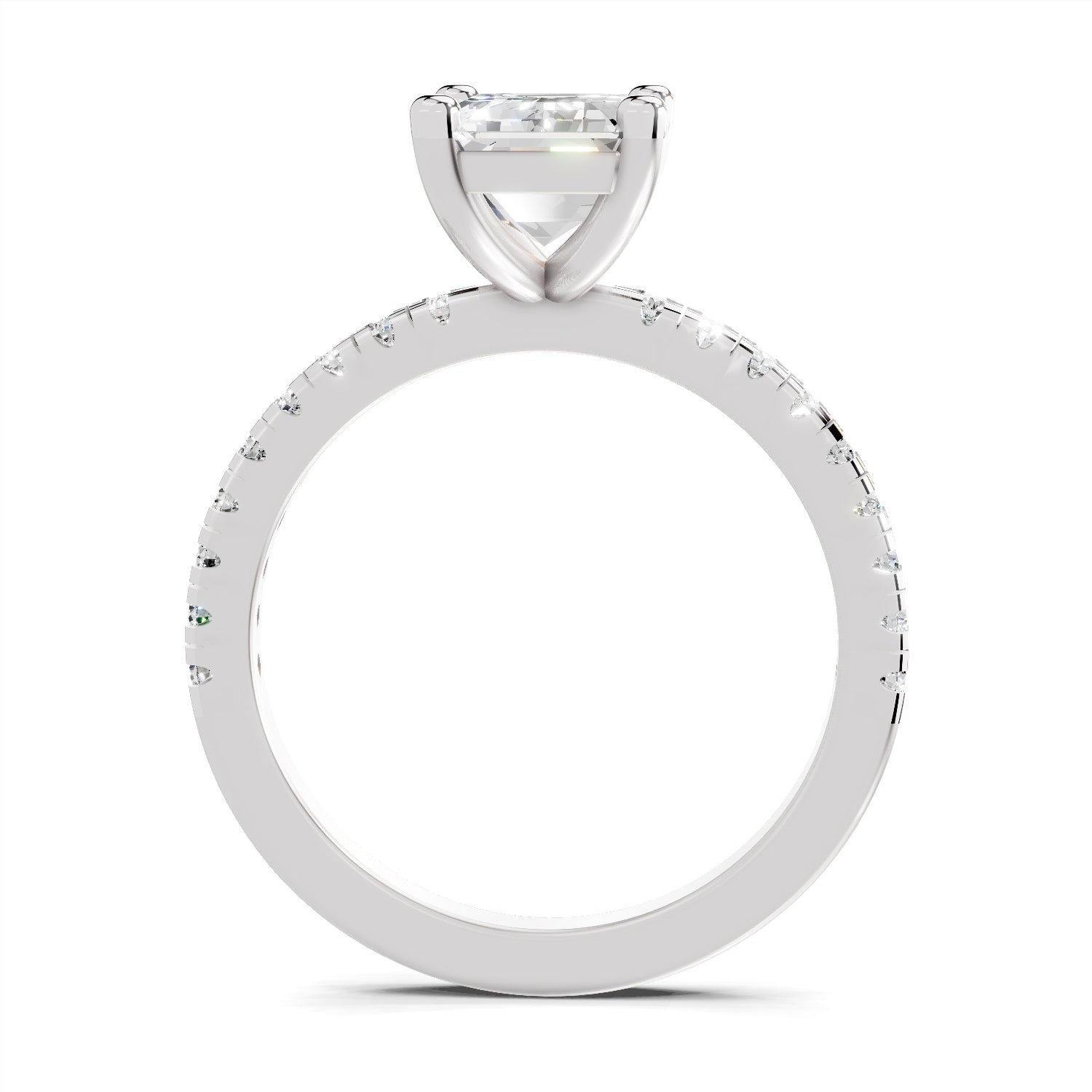 2.25 Carat Emerald Cut Diamond Engagement Ring