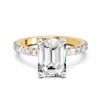 2.25 Carat Emerald Cut Diamond Engagement Ring