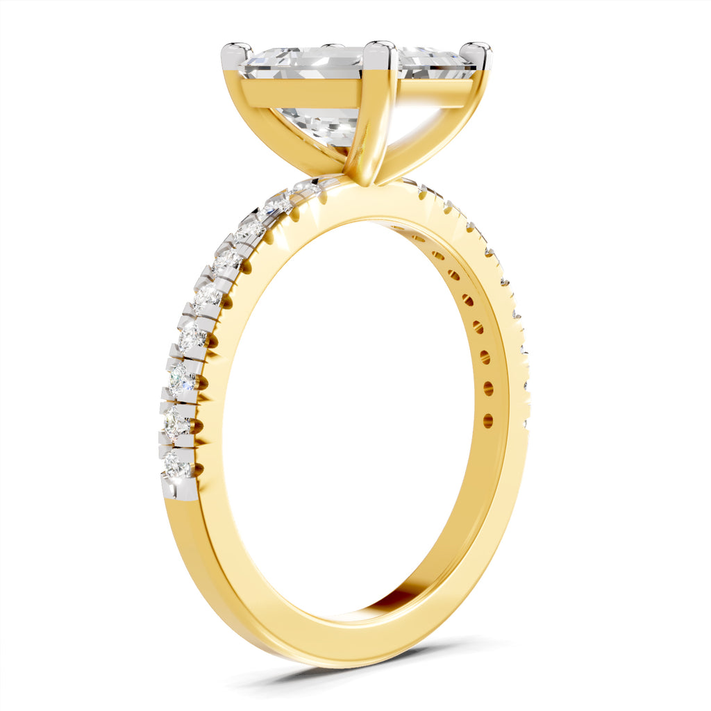 2.25 Carat Emerald Cut Diamond Engagement Ring