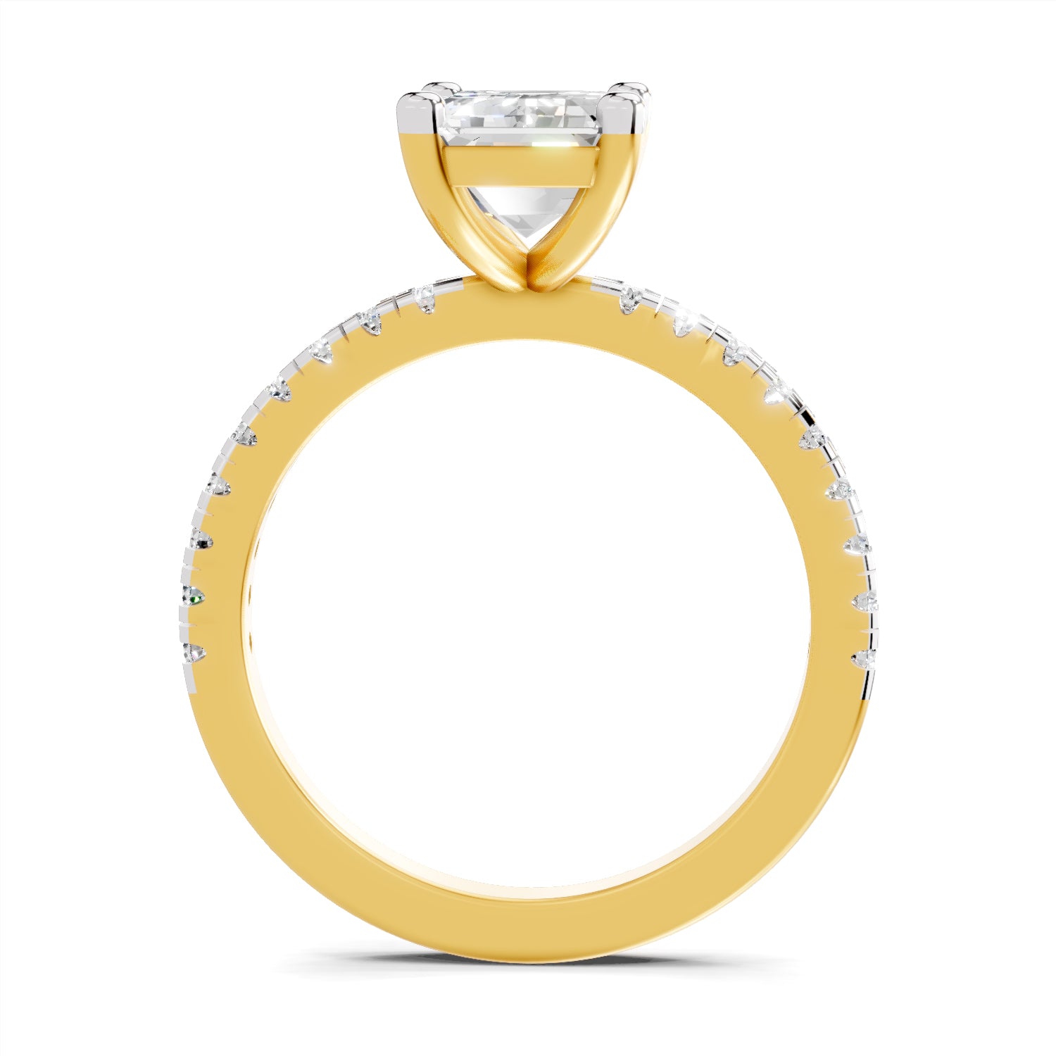 2.25 Carat Emerald Cut Diamond Engagement Ring