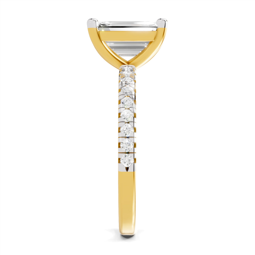 2.25 Carat Emerald Cut Diamond Engagement Ring