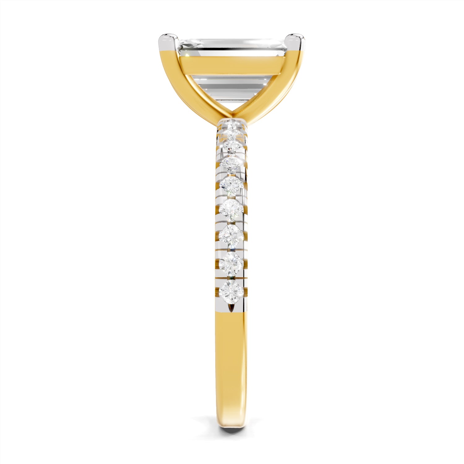 2.25 Carat Emerald Cut Diamond Engagement Ring