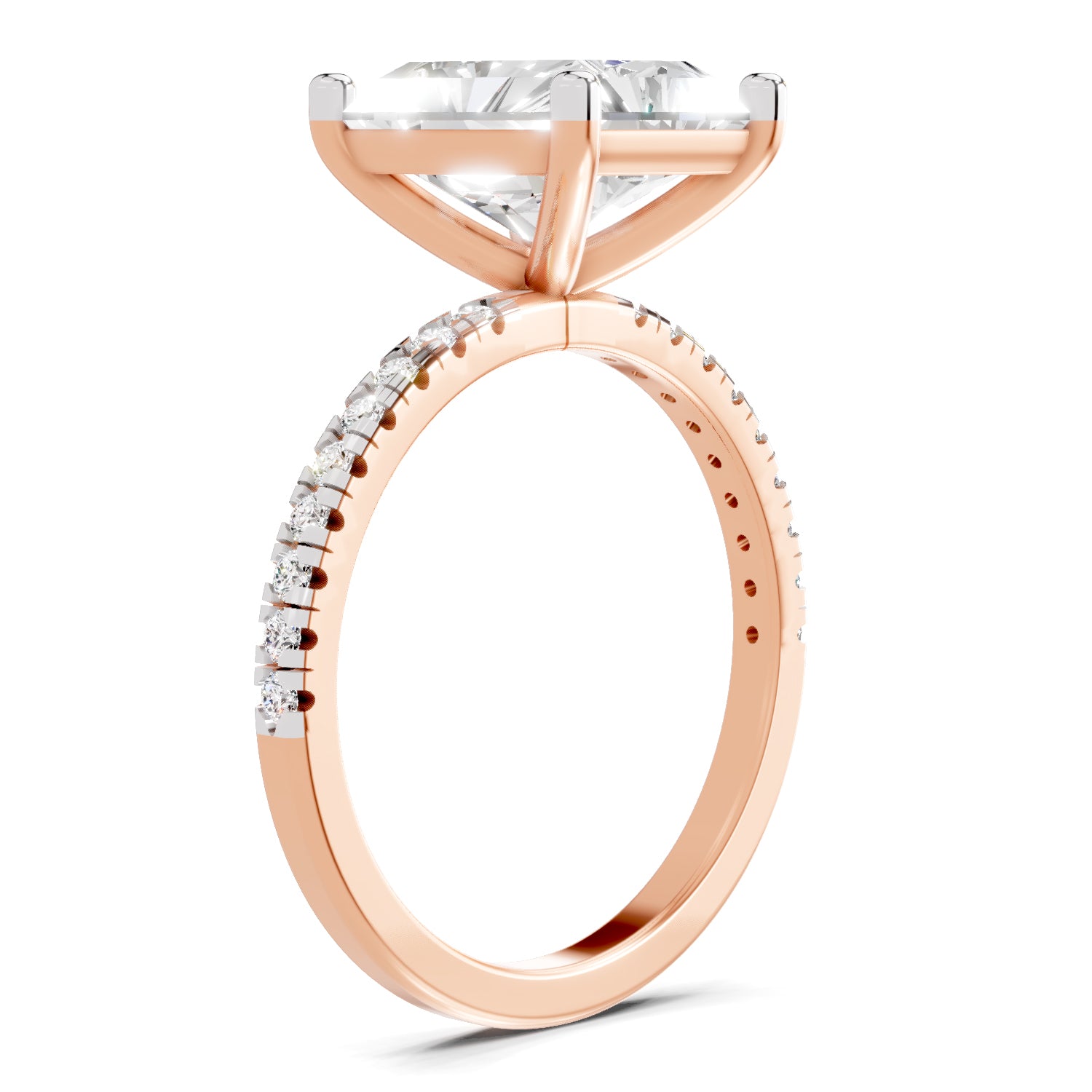 4.25 Ct Radiant Shape Solitaire Diamond Ring