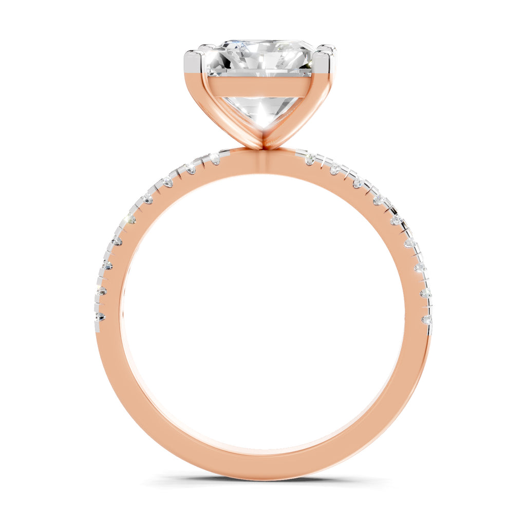 4.25 Ct Radiant Shape Solitaire Diamond Ring