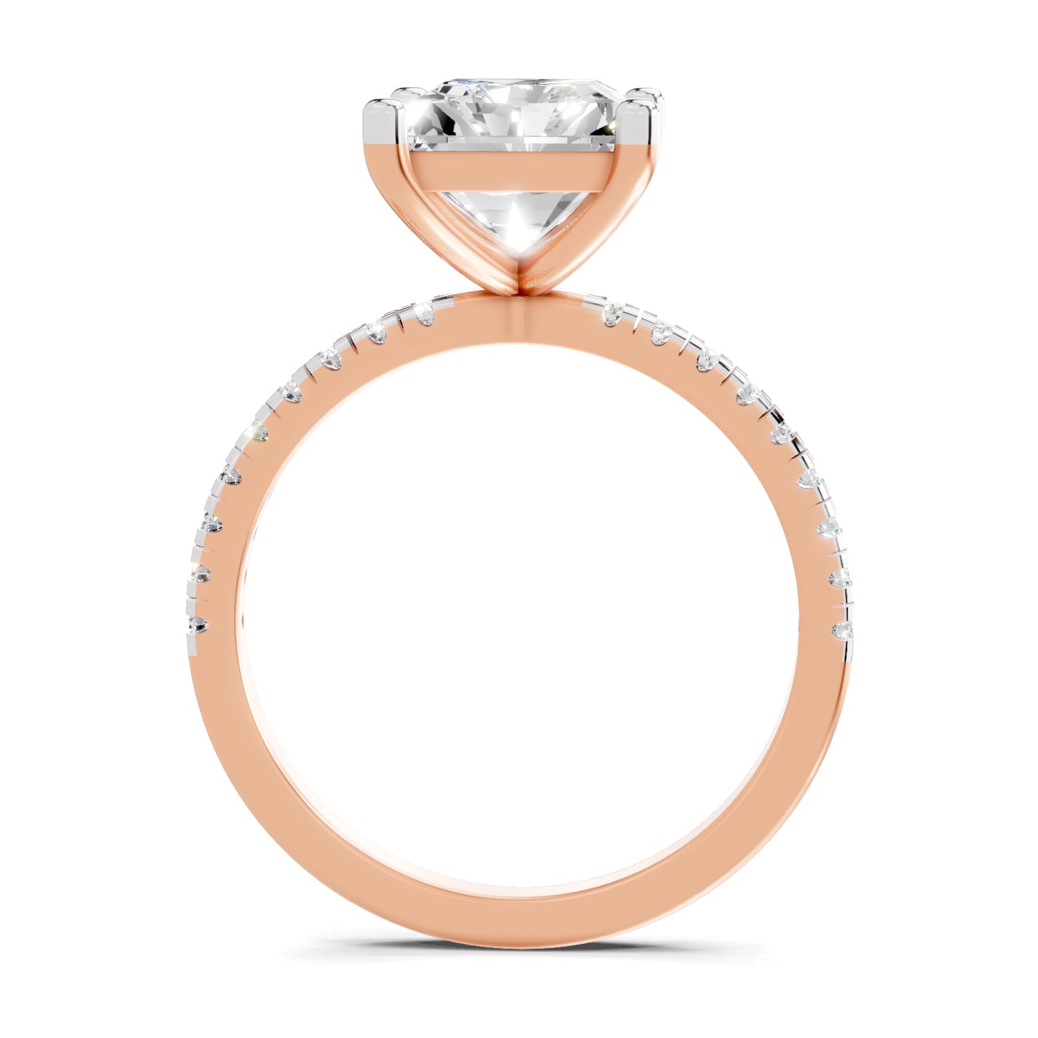 4.25 Ct Radiant Shape Solitaire Diamond Ring