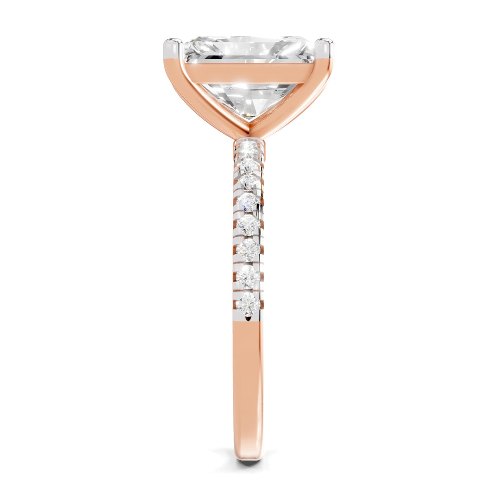 4.25 Ct Radiant Shape Solitaire Diamond Ring