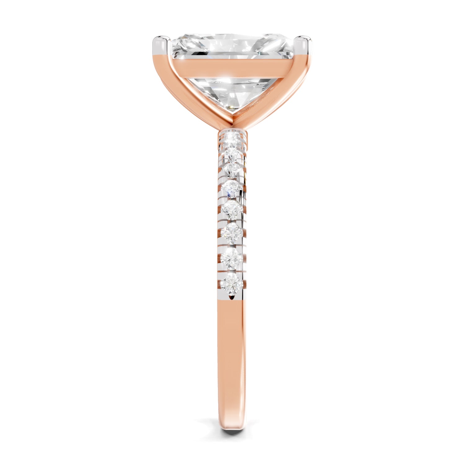 4.25 Ct Radiant Shape Solitaire Diamond Ring