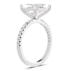 4.25 Ct Radiant Shape Solitaire Diamond Ring