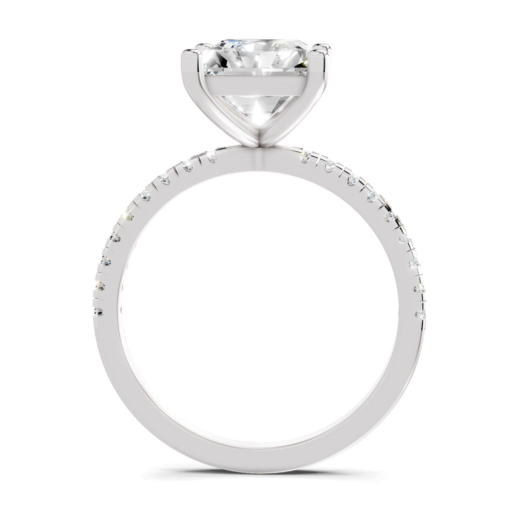 4.25 Ct Radiant Shape Solitaire Diamond Ring