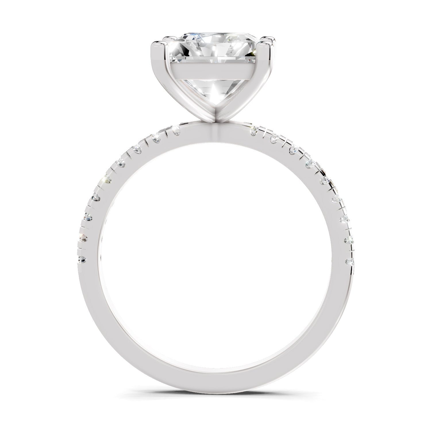 4.25 Ct Radiant Shape Solitaire Diamond Ring