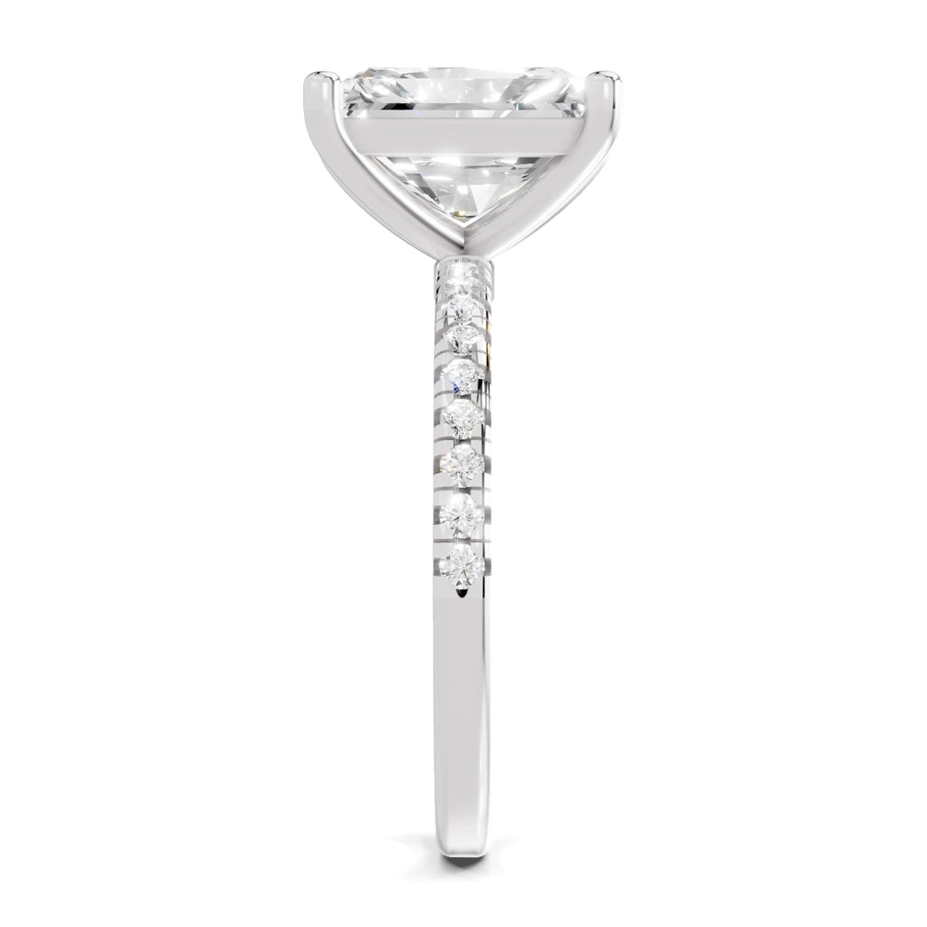 4.25 Ct Radiant Shape Solitaire Diamond Ring