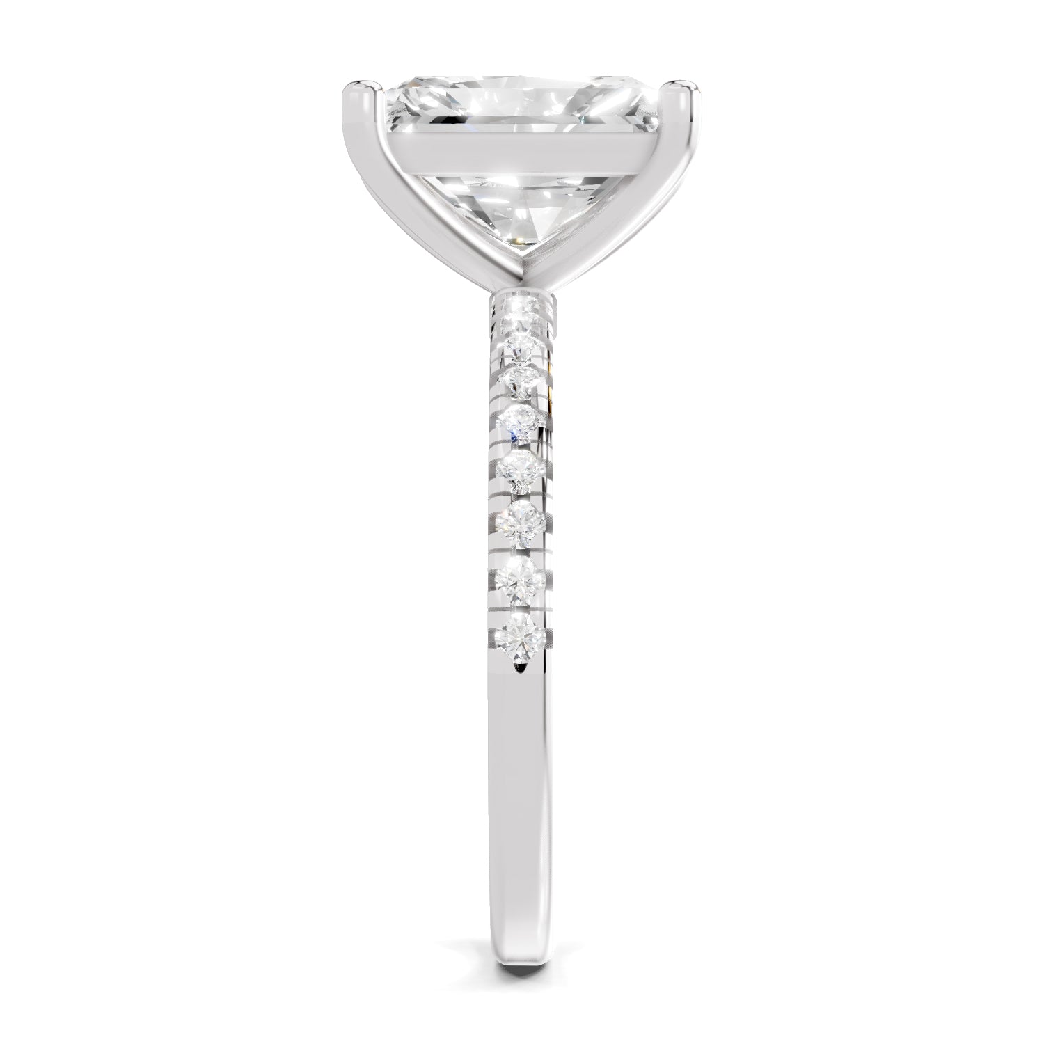 4.25 Ct Radiant Shape Solitaire Diamond Ring