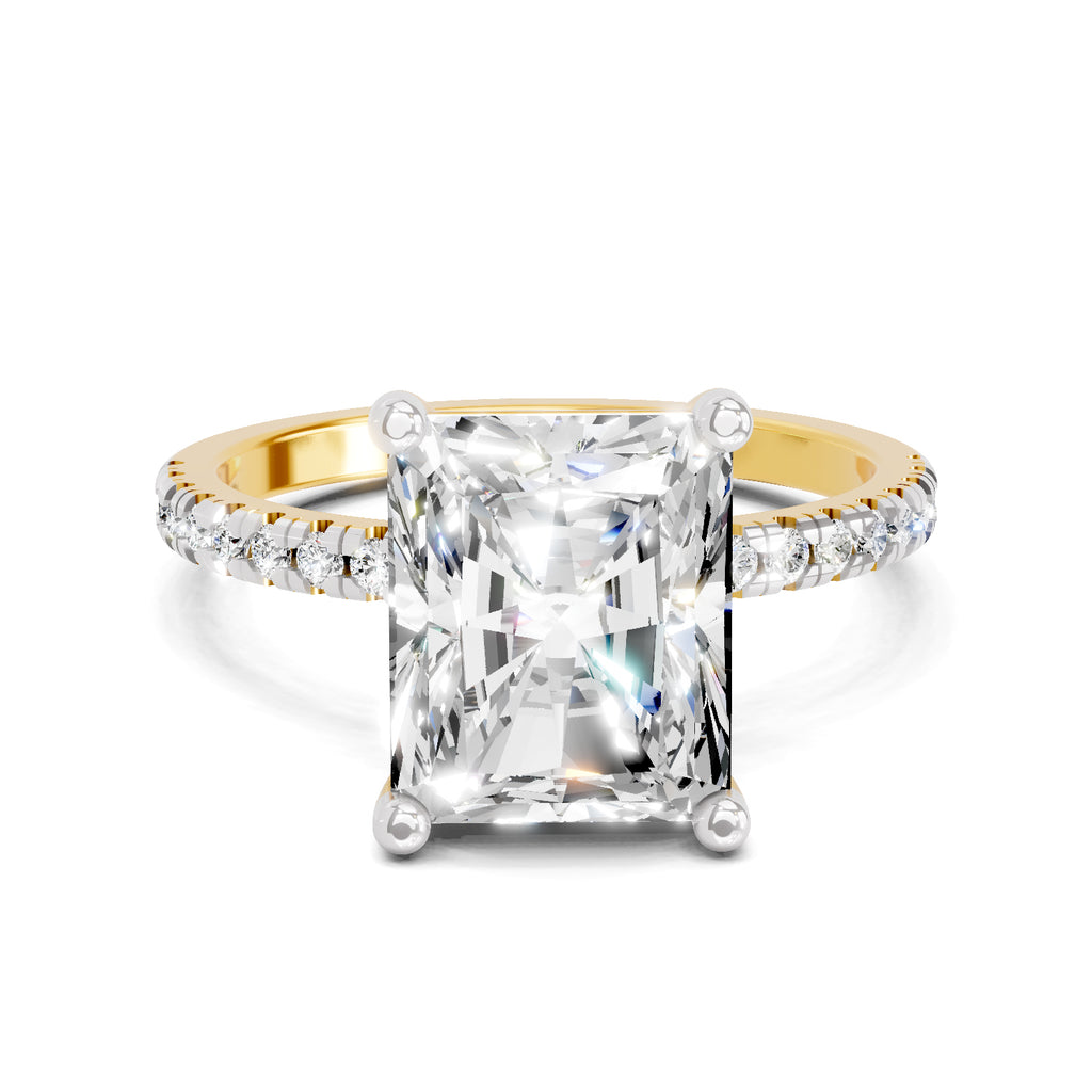 4.25 Ct Radiant Shape Solitaire Diamond Ring