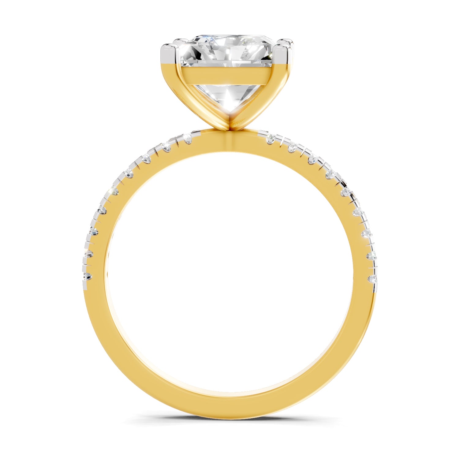 4.25 Ct Radiant Shape Solitaire Diamond Ring