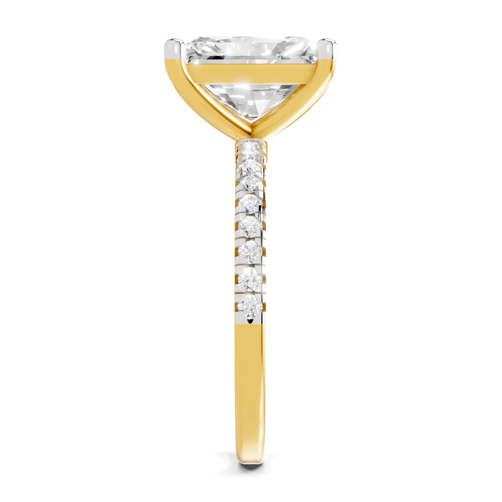 4.25 Ct Radiant Shape Solitaire Diamond Ring
