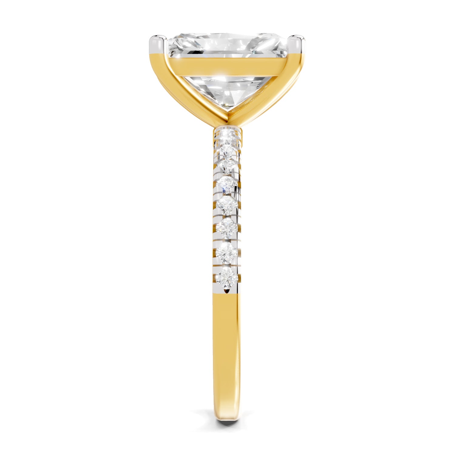 4.25 Ct Radiant Shape Solitaire Diamond Ring