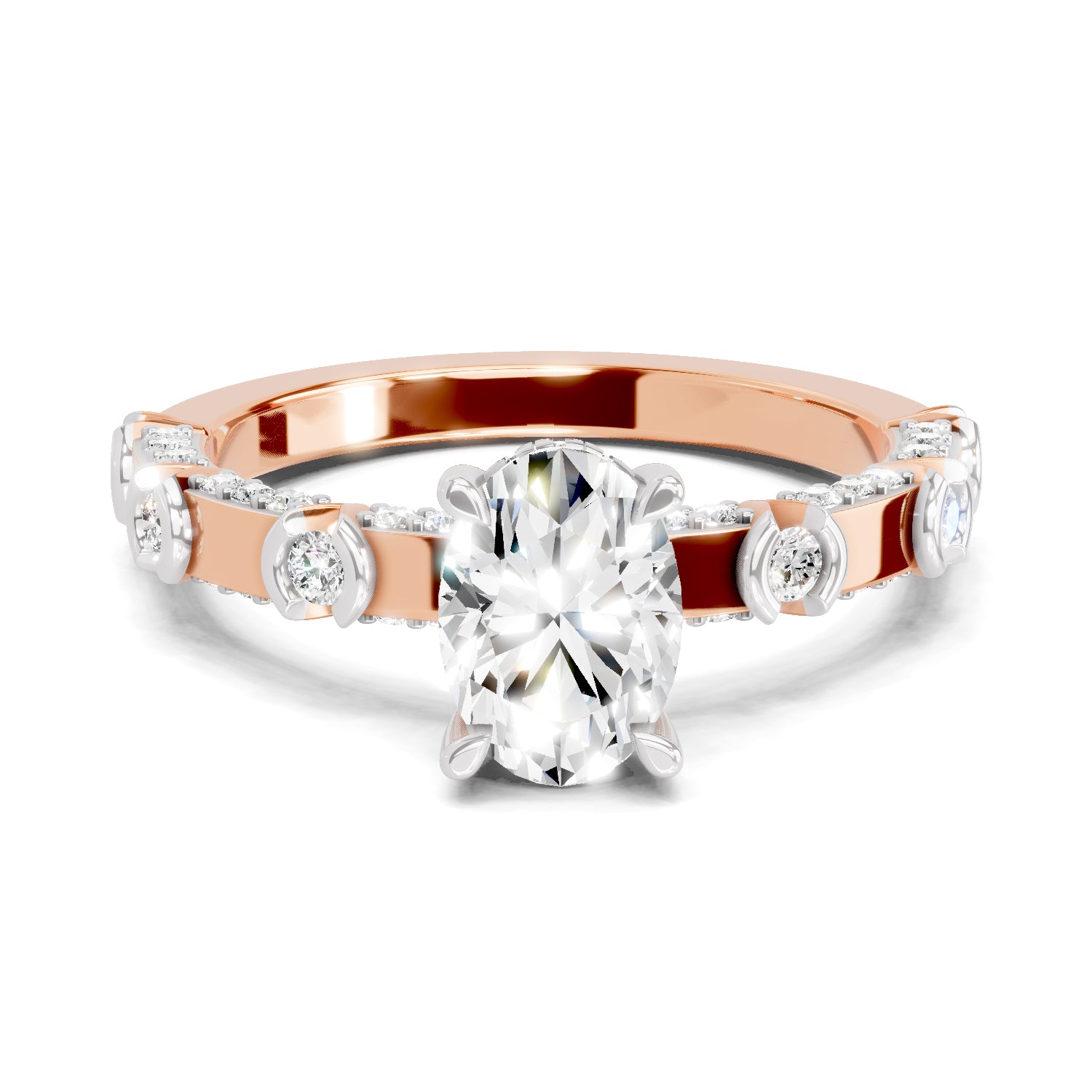1.39 Ct Oval Shape Solitaire Diamond Ring
