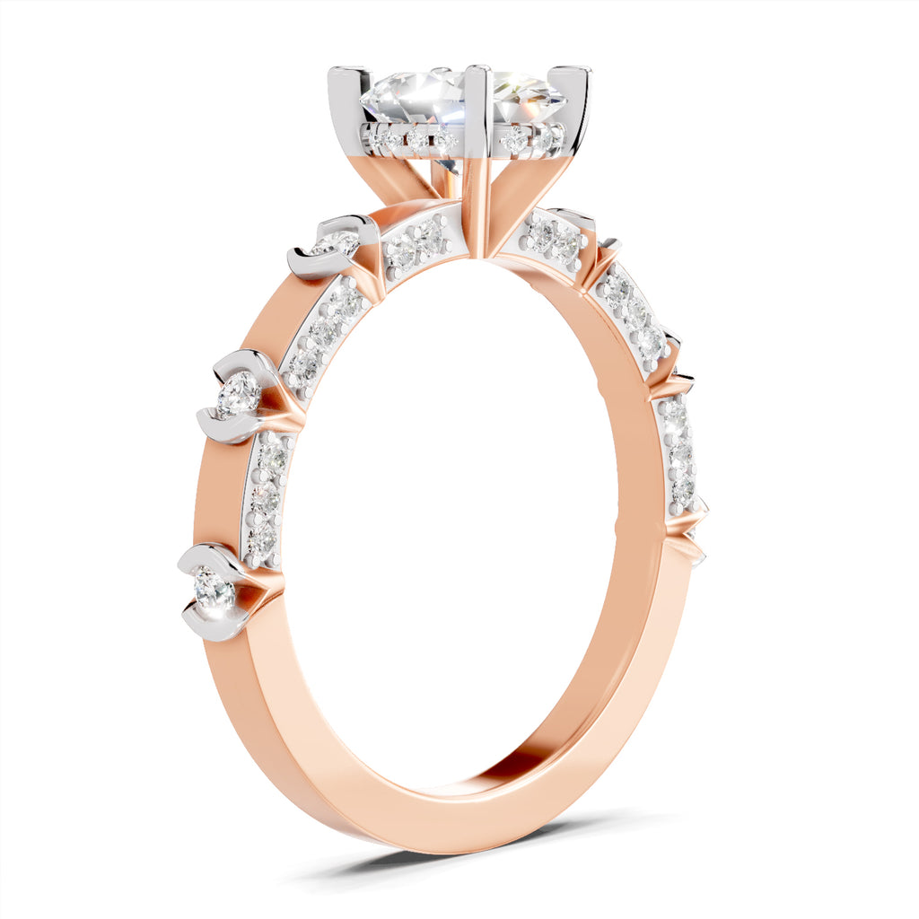 1.39 Ct Oval Shape Solitaire Diamond Ring