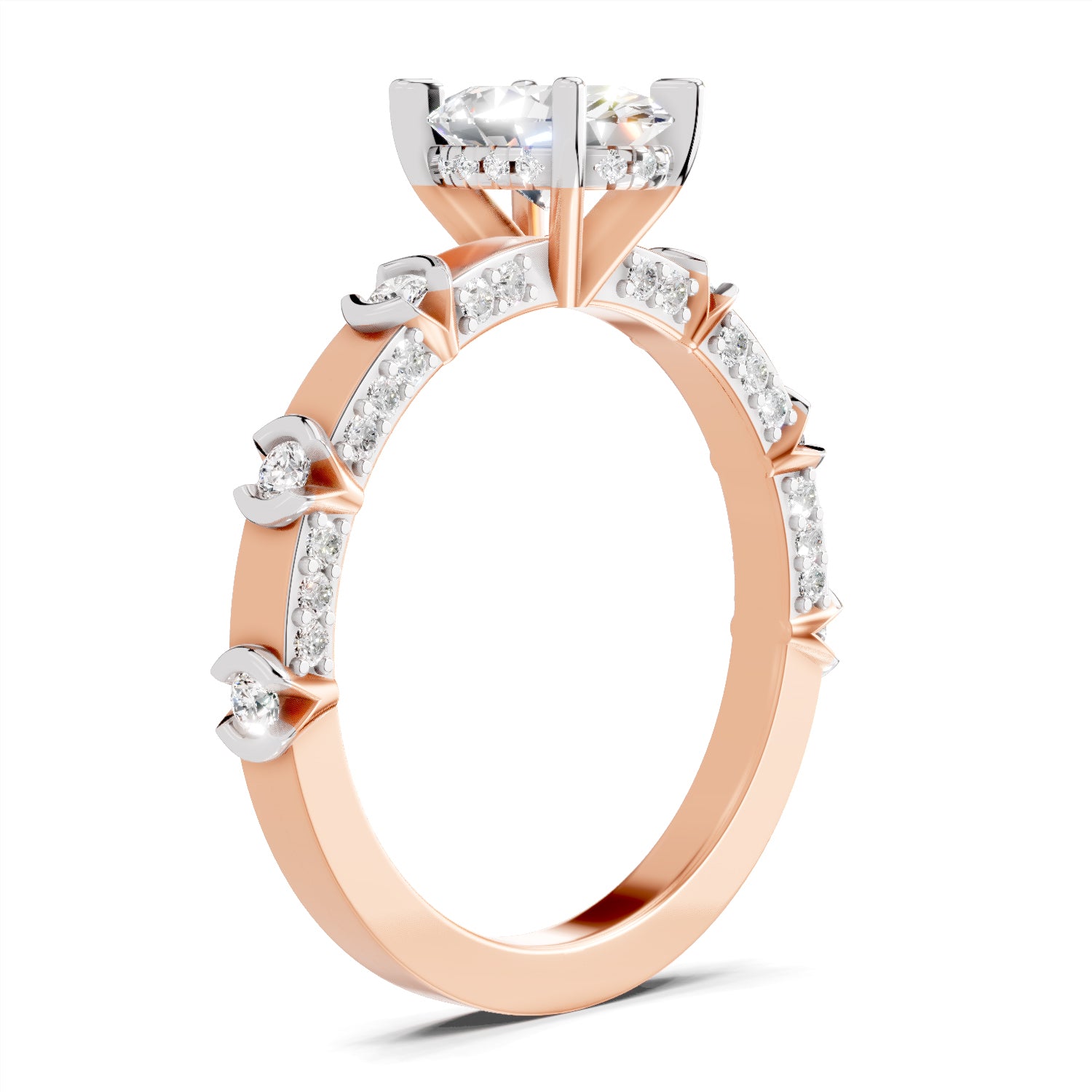 1.39 Ct Oval Shape Solitaire Diamond Ring
