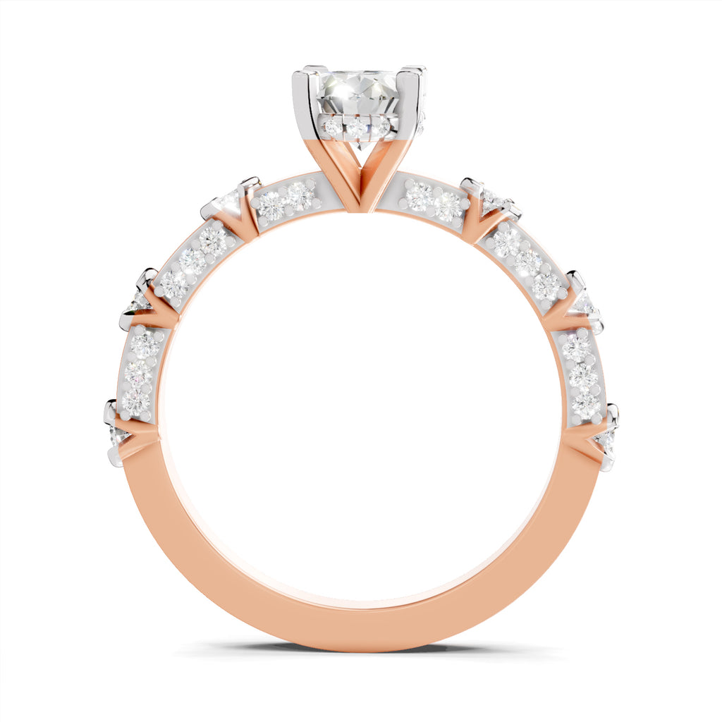 1.39 Ct Oval Shape Solitaire Diamond Ring