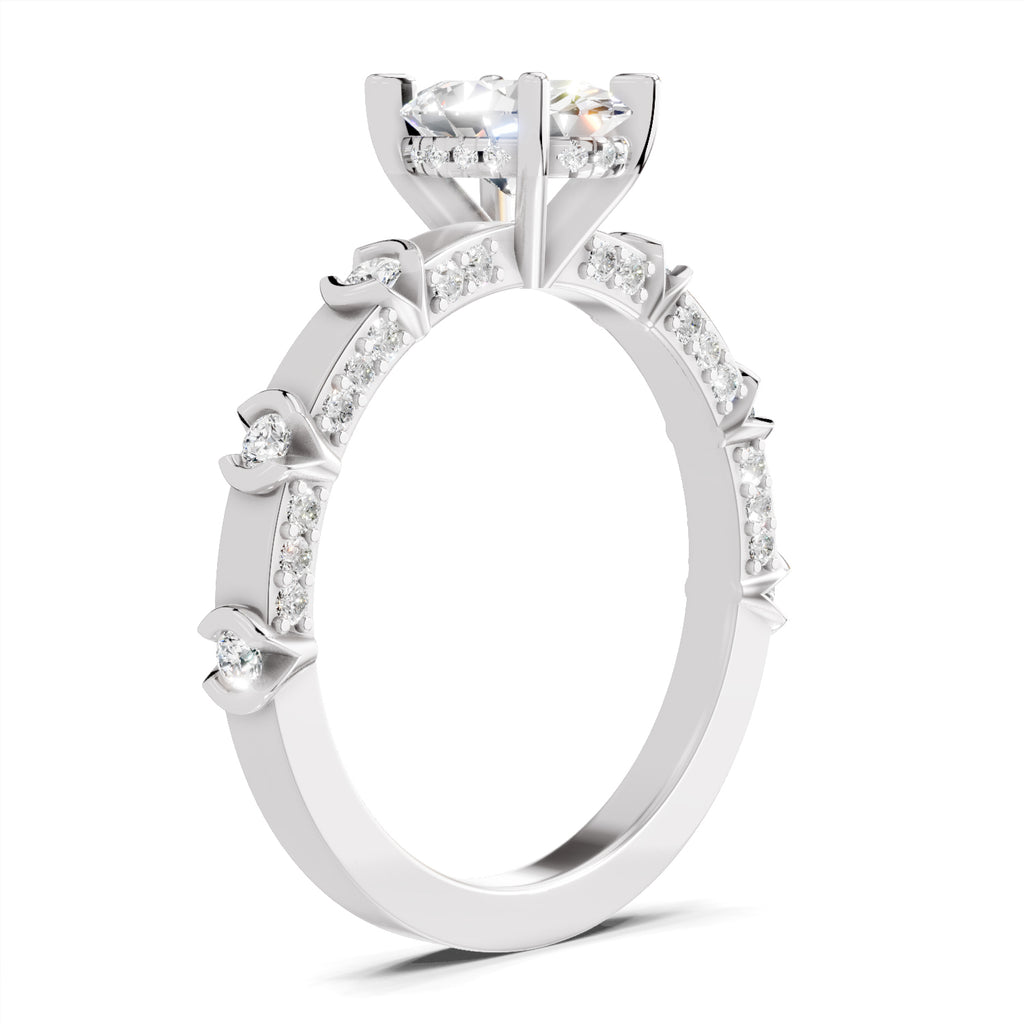 1.39 Ct Oval Shape Solitaire Diamond Ring