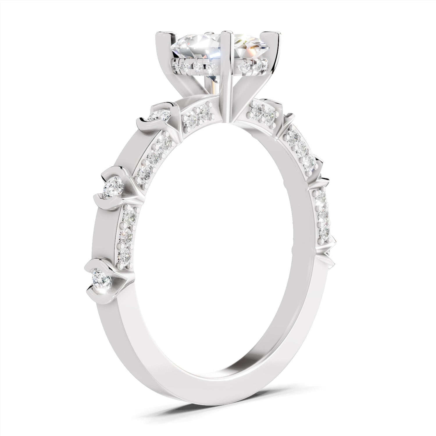 1.39 Ct Oval Shape Solitaire Diamond Ring