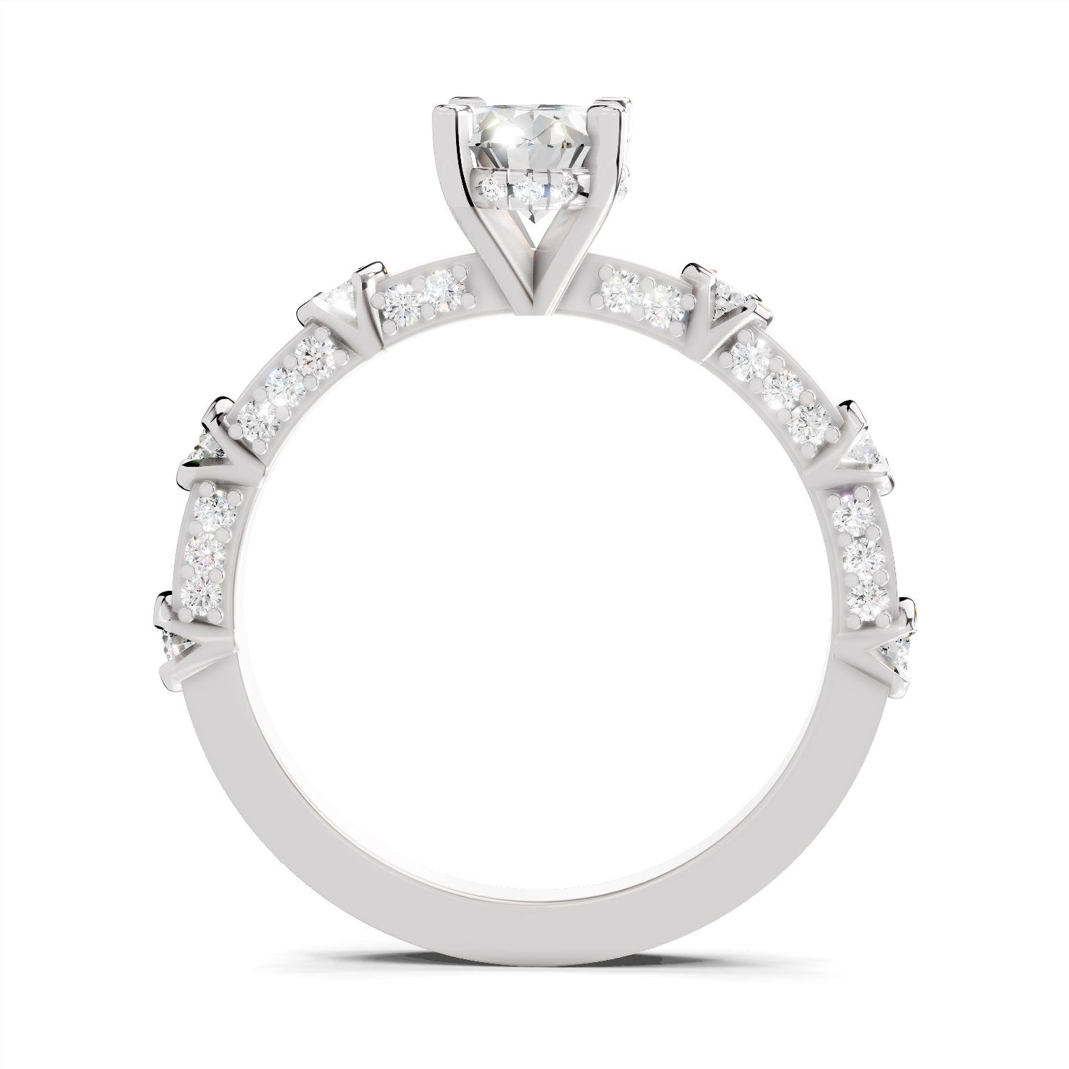 1.39 Ct Oval Shape Solitaire Diamond Ring