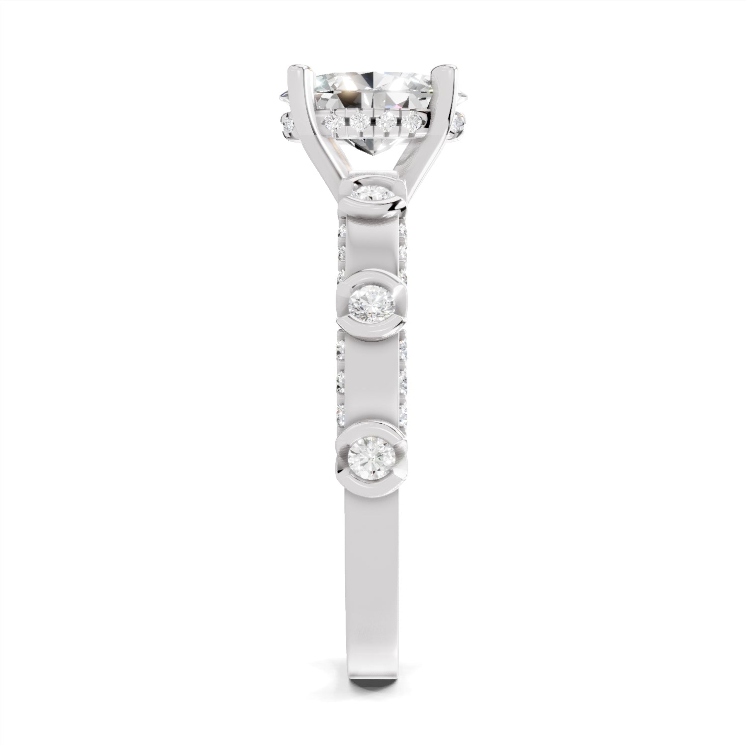 1.39 Ct Oval Shape Solitaire Diamond Ring