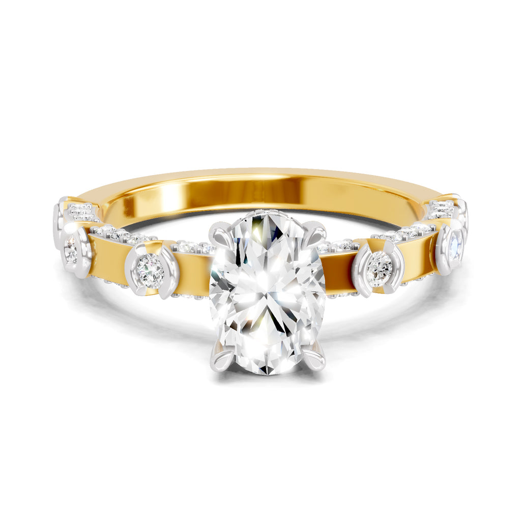 1.39 Ct Oval Shape Solitaire Diamond Ring