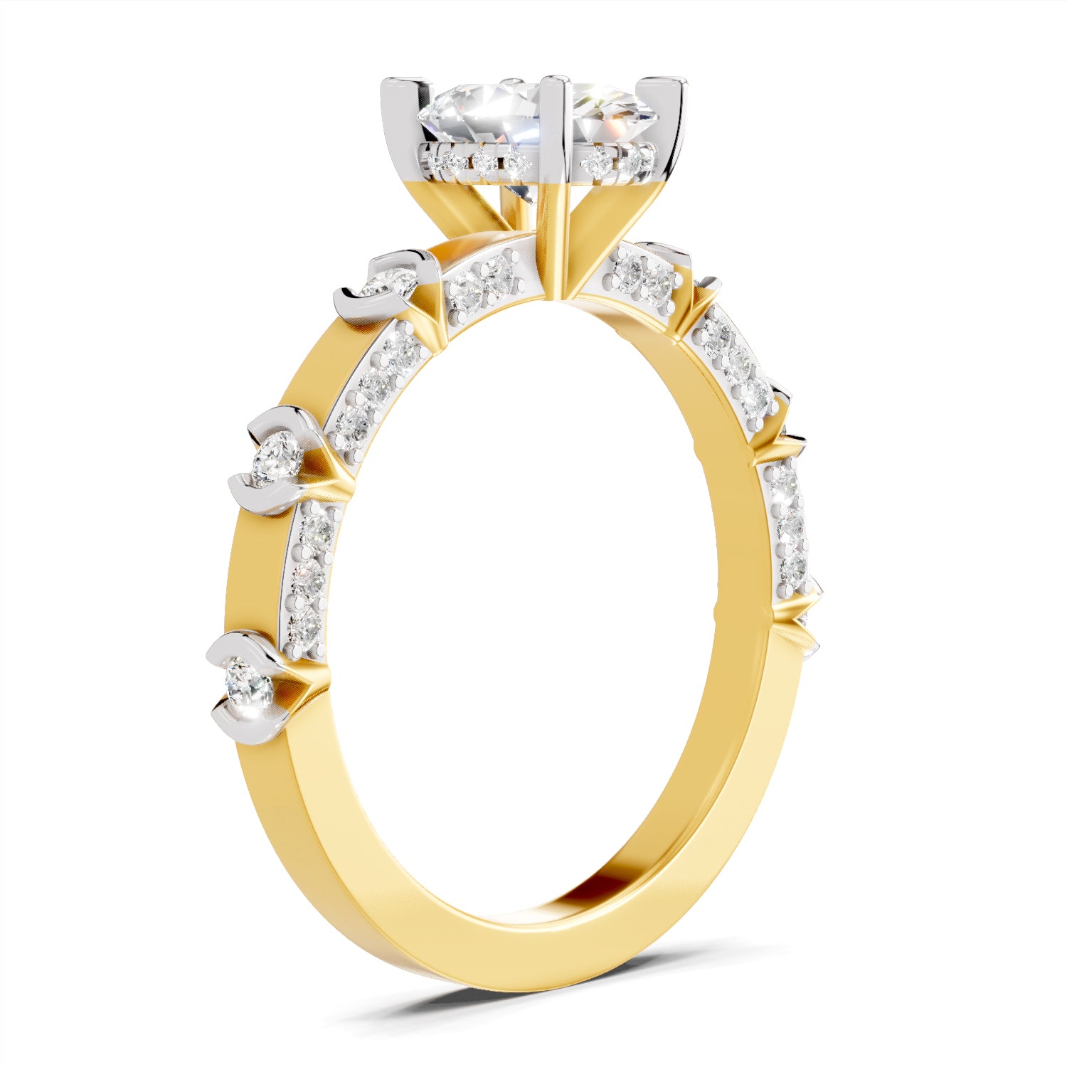 1.39 Ct Oval Shape Solitaire Diamond Ring