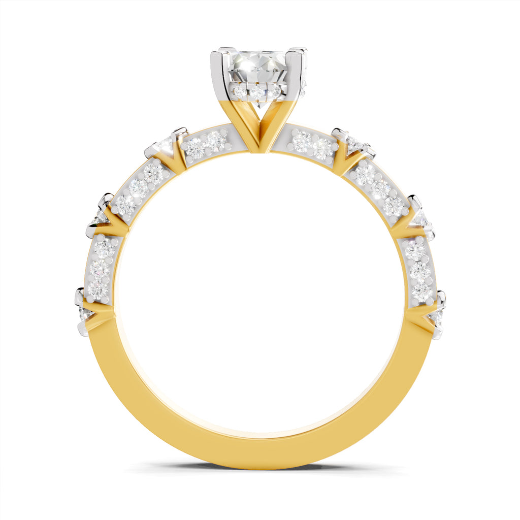 1.39 Ct Oval Shape Solitaire Diamond Ring