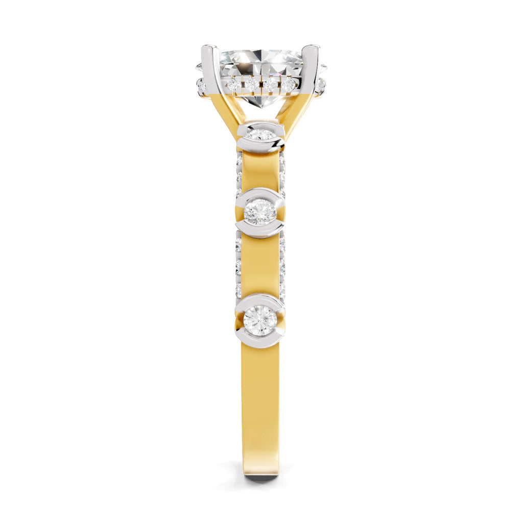 1.39 Ct Oval Shape Solitaire Diamond Ring