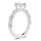 0.89 Ct Princess Shape Solitaire Diamond Ring