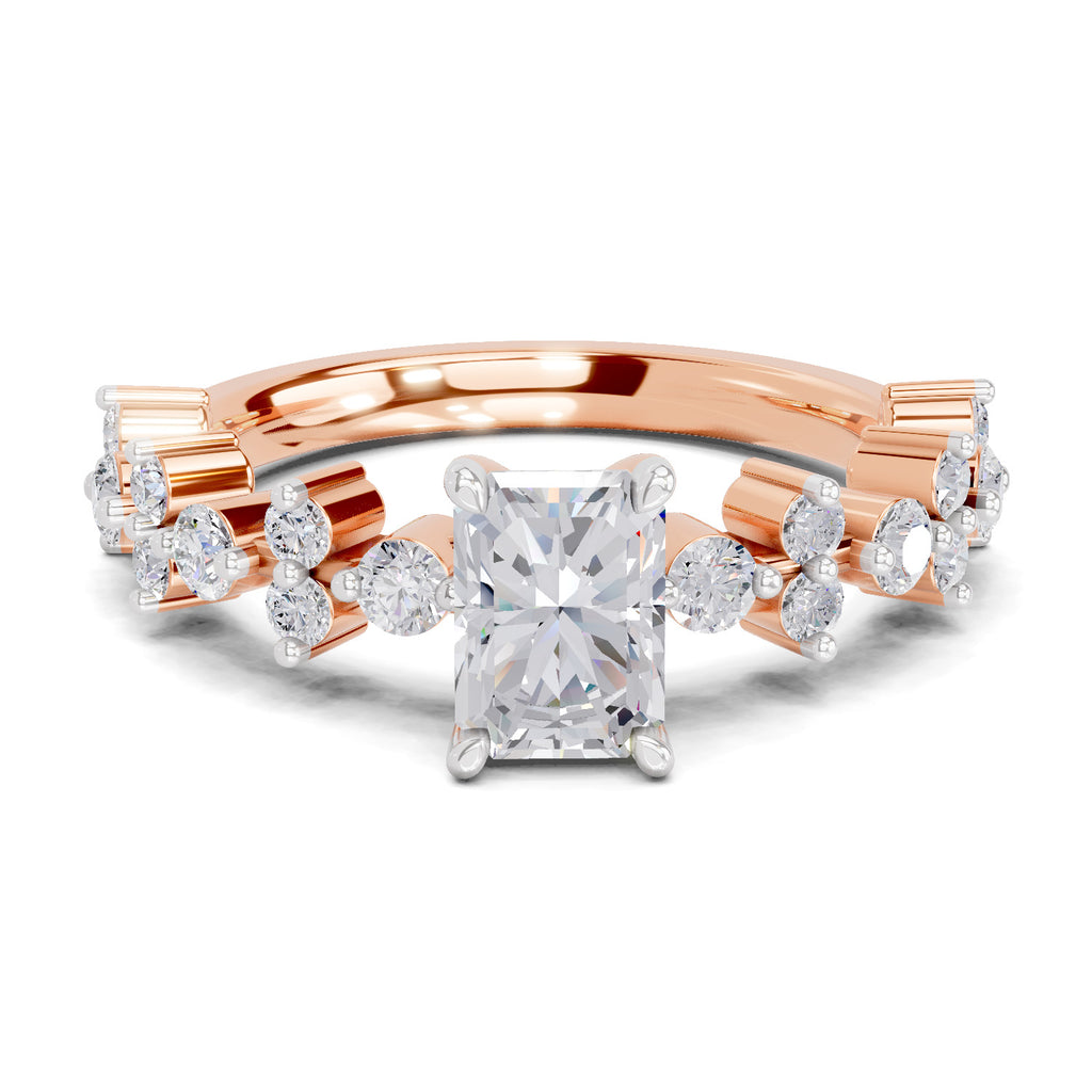 1.49 Ct Emerald Shape Solitaire Diamond Ring