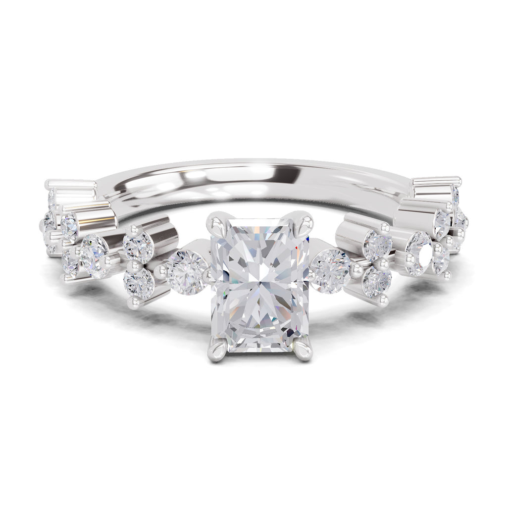 1.49 Ct Emerald Shape Solitaire Diamond Ring