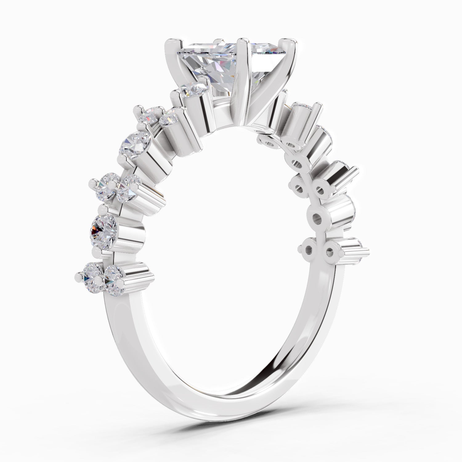 1.49 Ct Emerald Shape Solitaire Diamond Ring