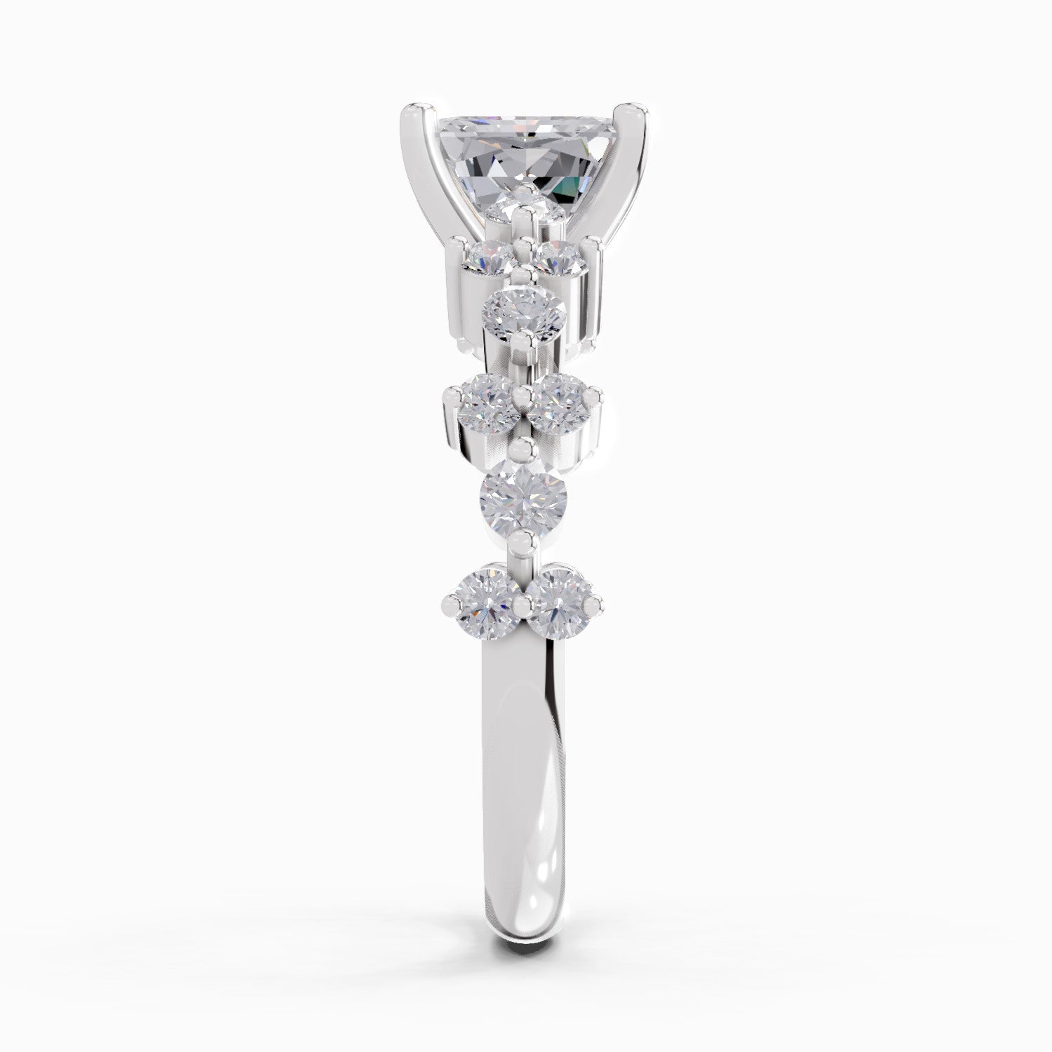1.49 Ct Emerald Shape Solitaire Diamond Ring