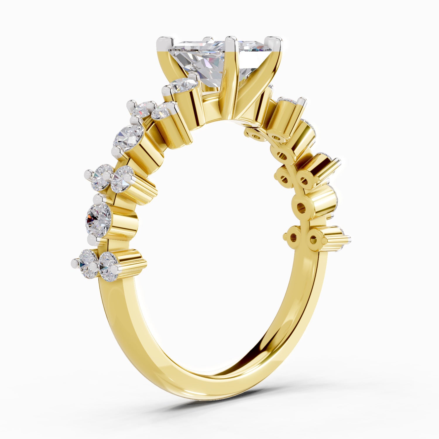1.49 Ct Emerald Shape Solitaire Diamond Ring