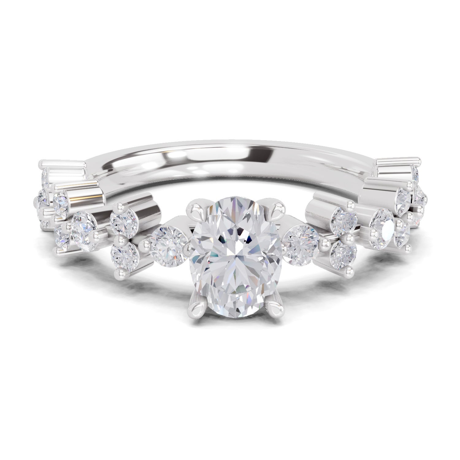 1.24 Ct Oval Shape Solitaire Diamond Ring