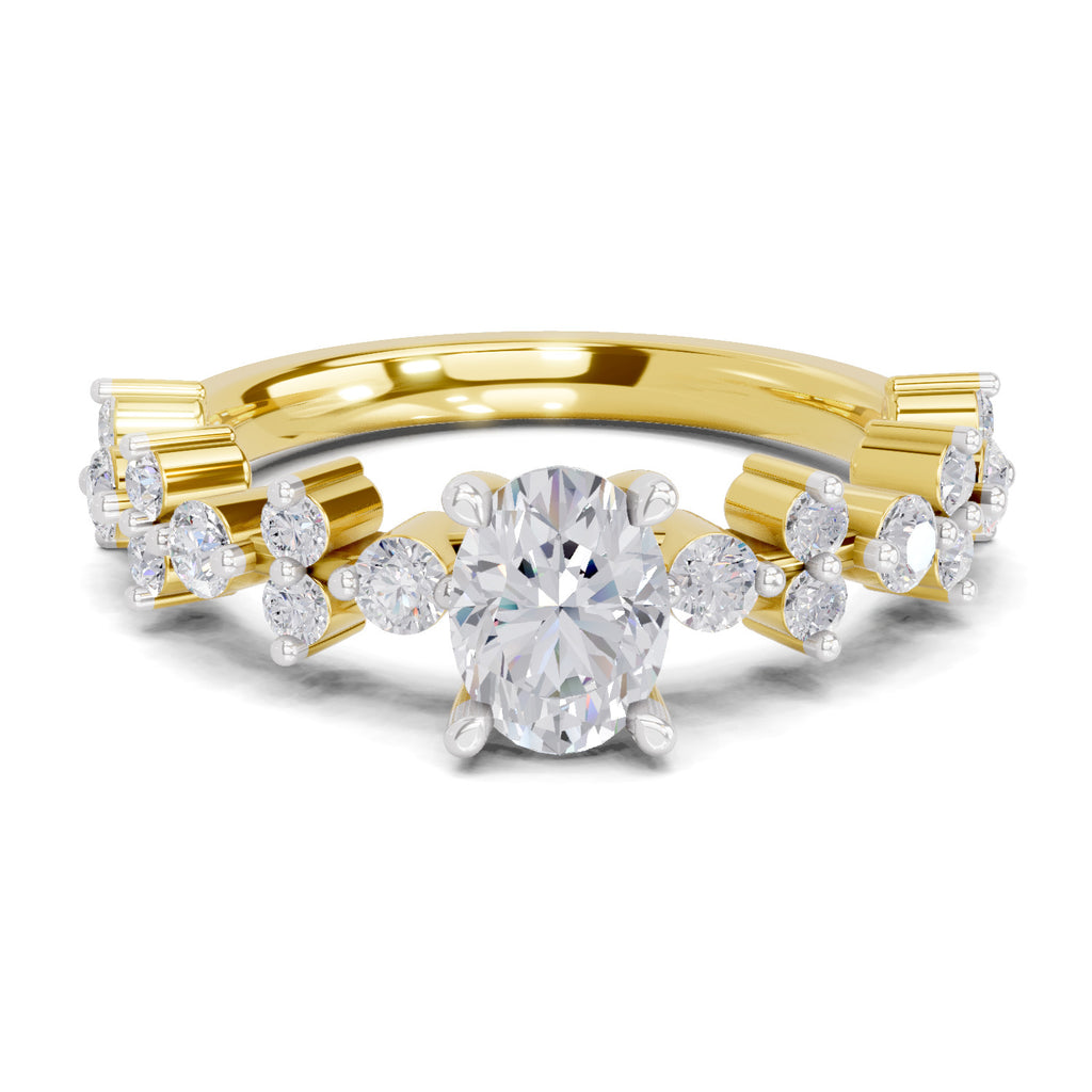 1.24 Ct Oval Shape Solitaire Diamond Ring