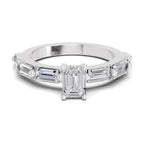 1.4 Ct Emerald Shape Solitaire Diamond Ring