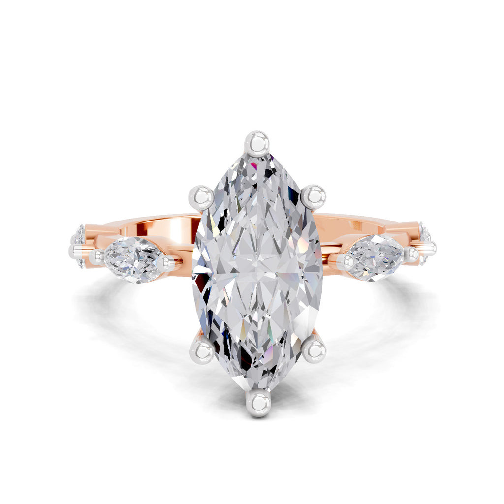 1.4 Ct Emerald Shape Solitaire Diamond Ring