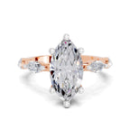 3.6 Ct Marquise Shape Solitaire Diamond Ring