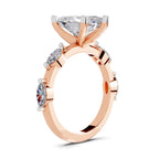 3.6 Ct Marquise Shape Solitaire Diamond Ring