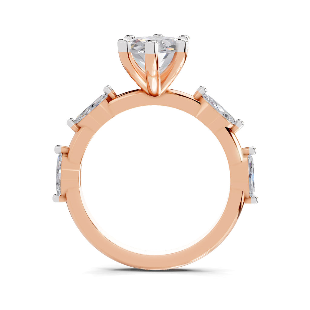 3.6 Ct Marquise Shape Solitaire Diamond Ring