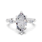 3.6 Ct Marquise Shape Solitaire Diamond Ring