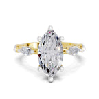 3.6 Ct Marquise Shape Solitaire Diamond Ring
