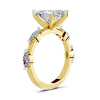 3.6 Ct Marquise Shape Solitaire Diamond Ring