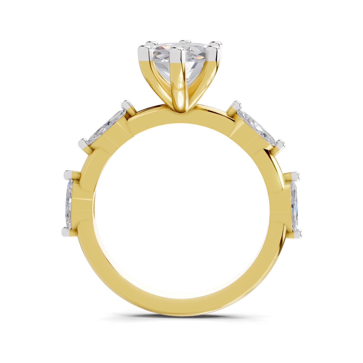 3.6 Ct Marquise Shape Solitaire Diamond Ring